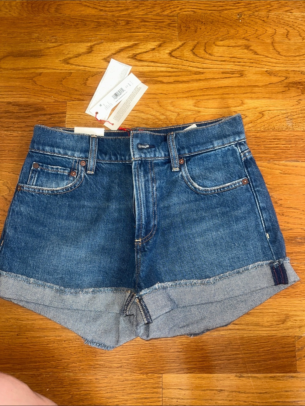 NWT Alice + Olivia Lola Blue Denim Shorts
